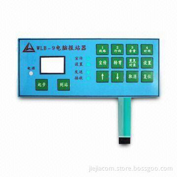 Electronic Membrane Keypad with Transparent Red Window